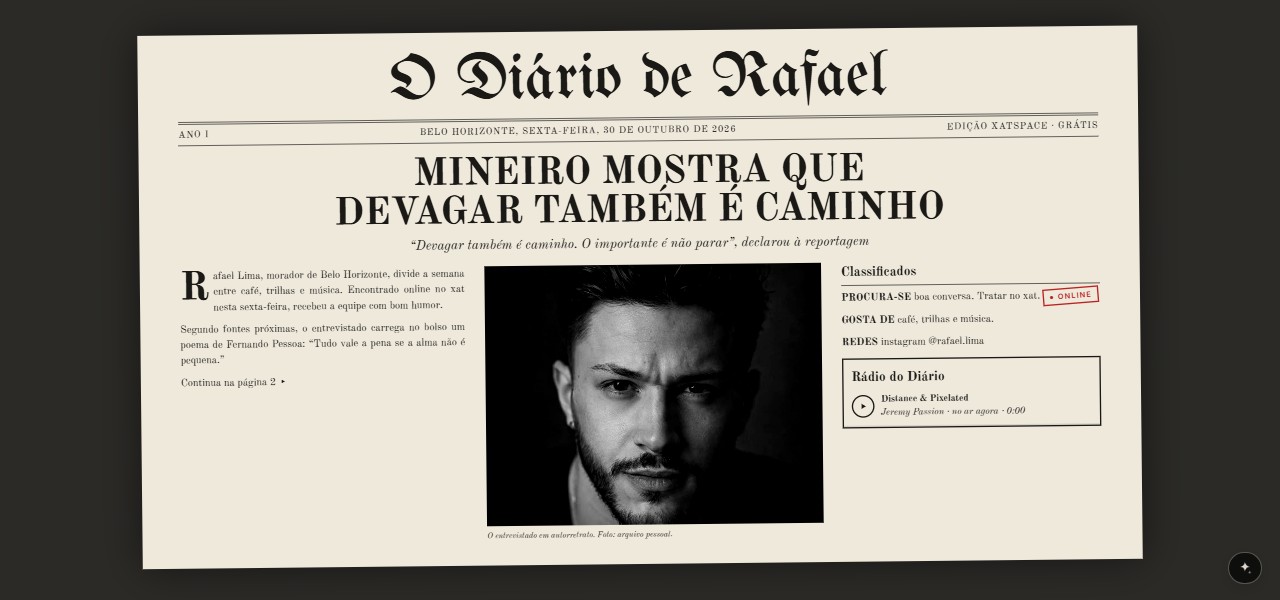 Xatspace Jornal no computador, cor original