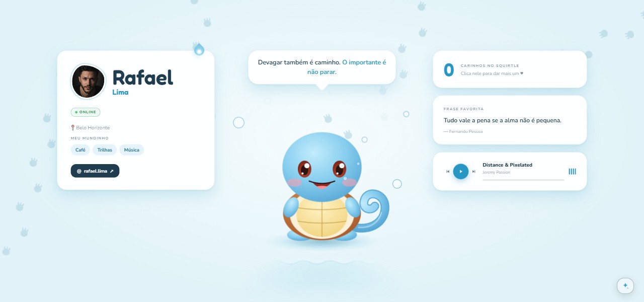 Xatspace Squirtle no computador, cor original