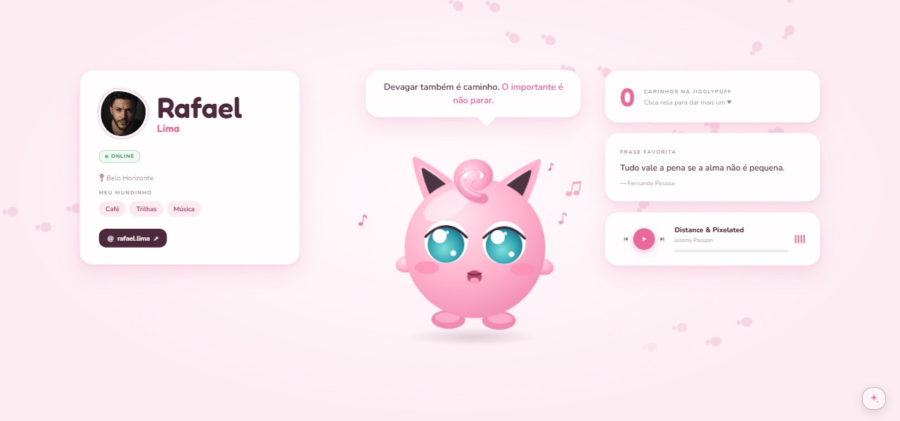 Xatspace Jigglypuff no computador, cor original